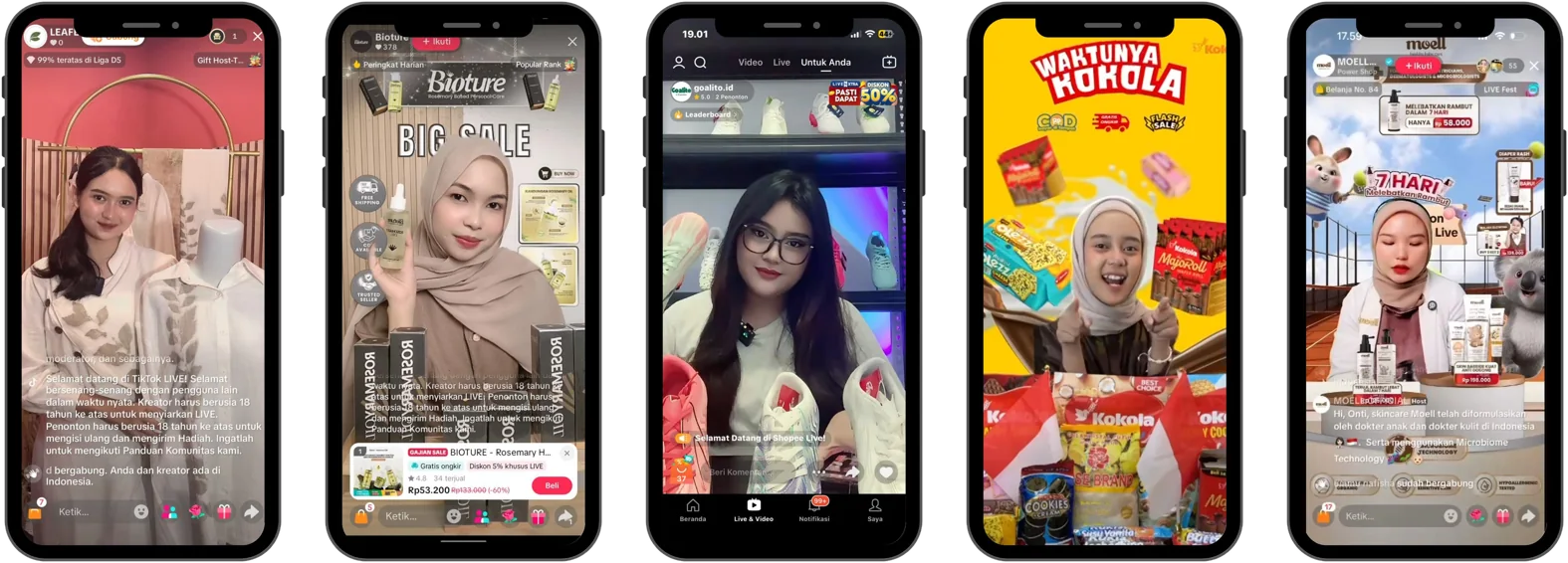 Sesi live brand di studio LEVE Agency