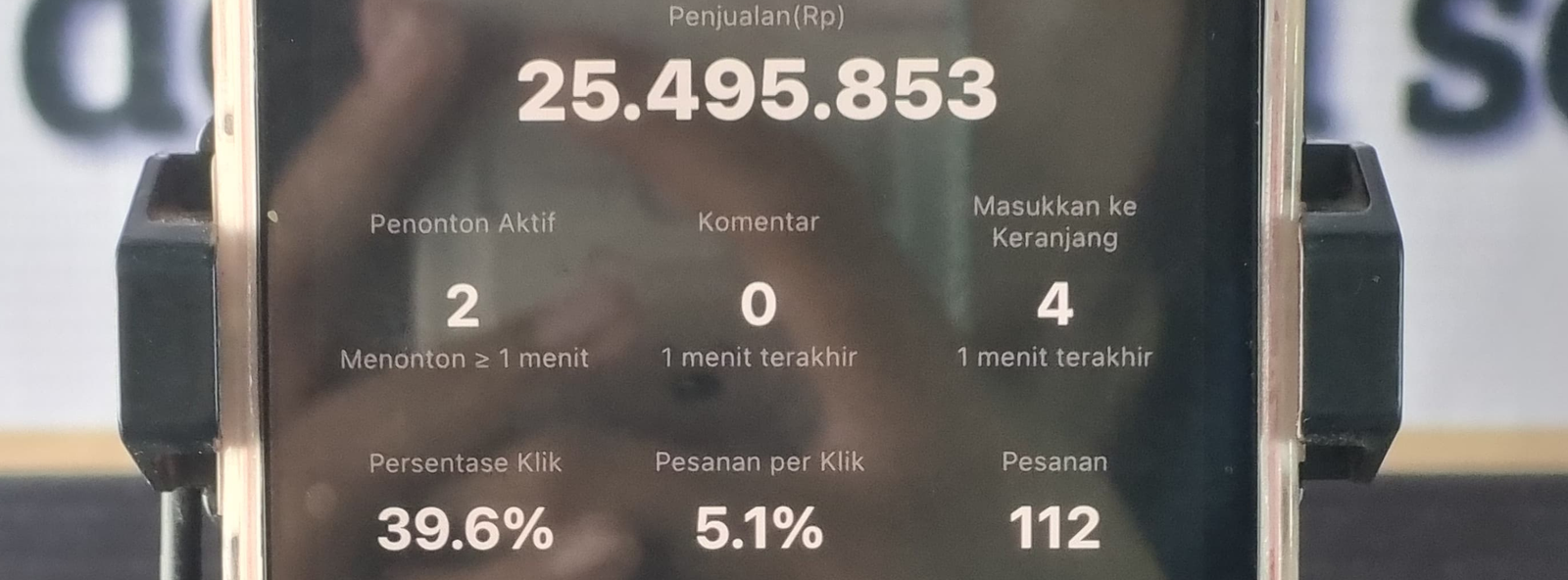 Bukti penjualan sesi live LEVE Agency